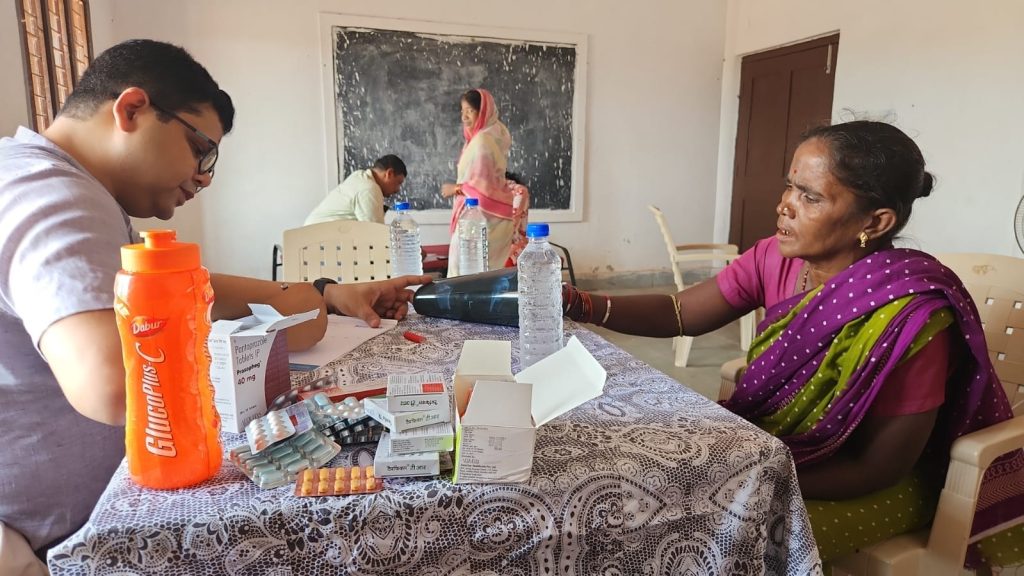 Dr Shovan Kumar Rath treating patients
