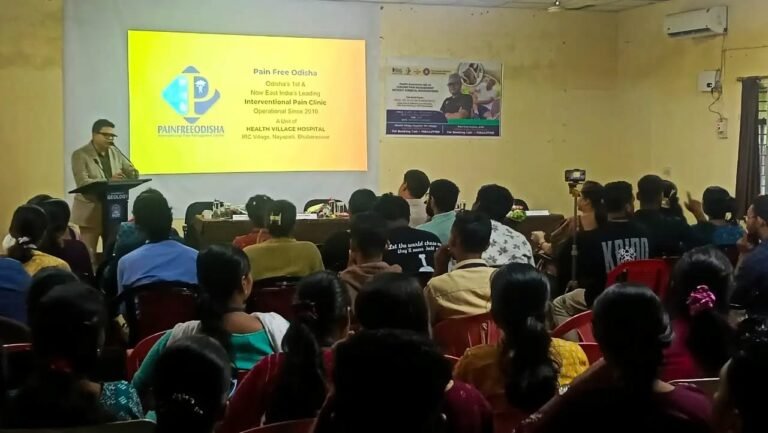 Pain Awareness talk at Utkal university